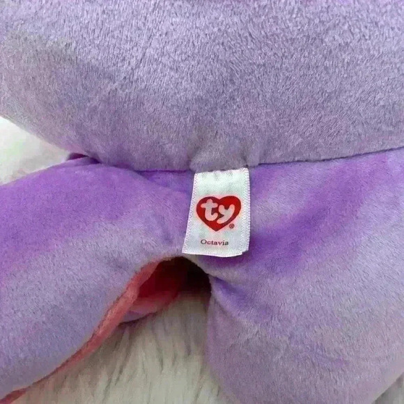 Ty Squishy Beanies -  Octavia Octopus New Kids Plushie Bear Toy Purple Octopus - Picture 3 of 6